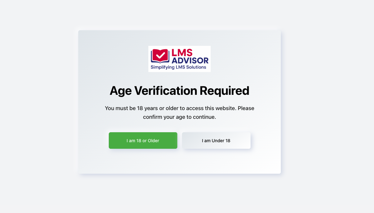 WordPress Age Consent Banner Plugin